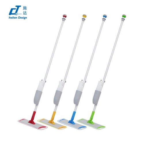 CT施达 灵动型喷水平拖全套 配500mL可拆卸水箱、FMR F44抗菌型微纤平拖布2片 红黄蓝绿四色可选